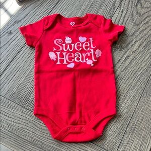 Sweet Heart Red Baby Onesie 18 M baby girl